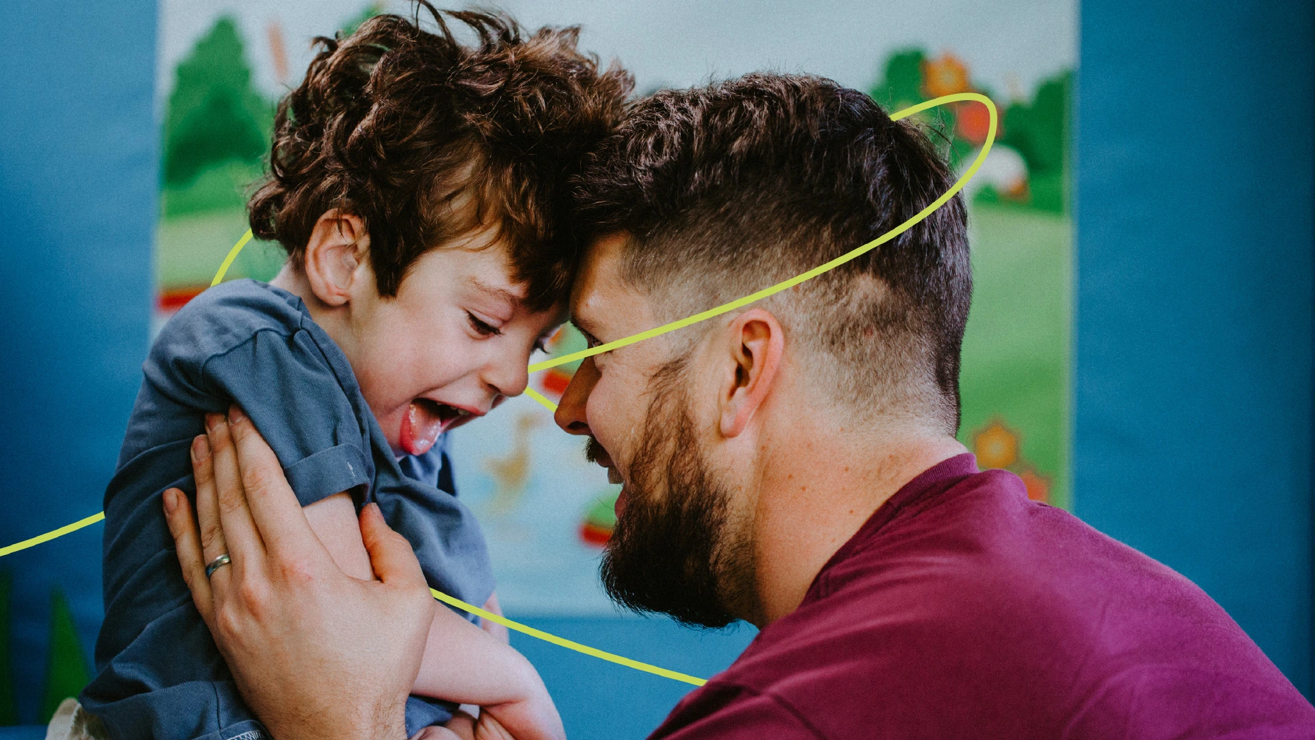Children's Hospice South West: father hugging his laughing young son